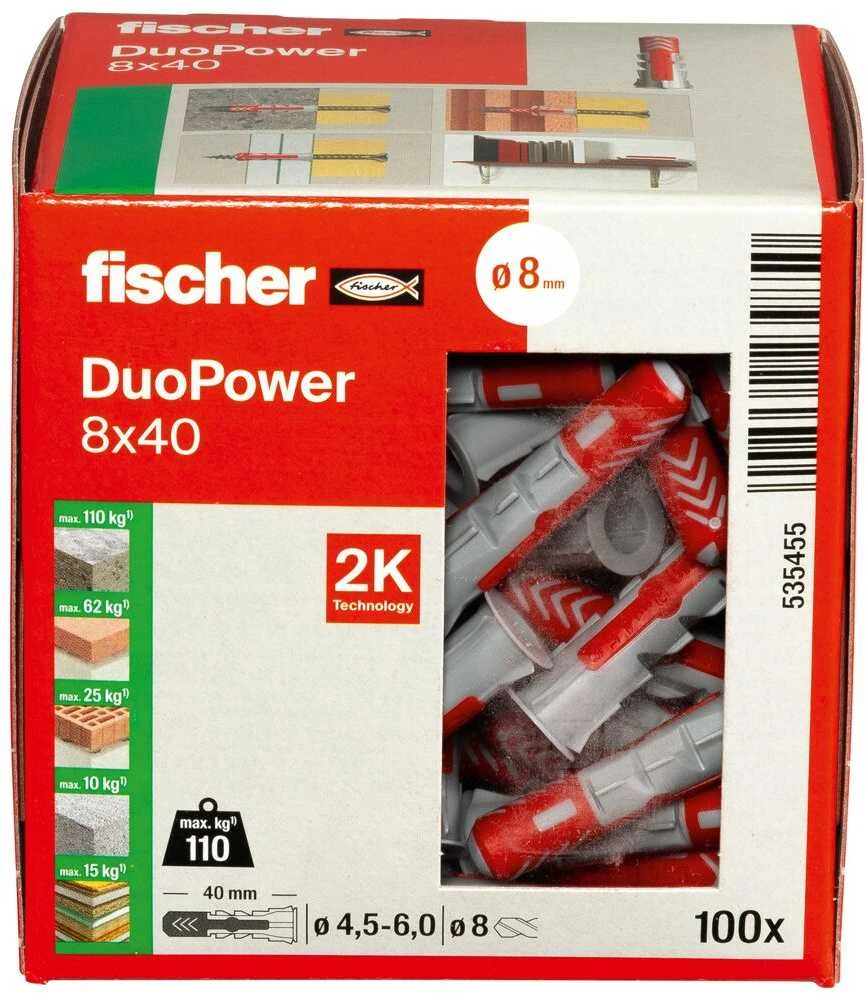 Kaištis Fischer 8x40 mm; 100 vnt.
