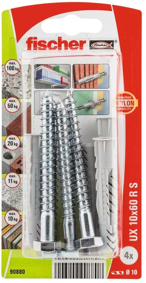Fischer Kaiščiai su varžtu UX 10 x 60 mm, 4 vnt.