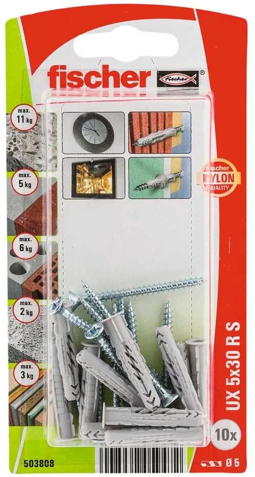 Fischer Kaiščiai su varžtu UX R 5 x 30 mm,10 vnt.