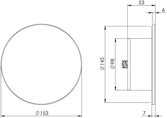 Drėkintuvas Difuzorius Europlast, baltas, universalus, 100 mm