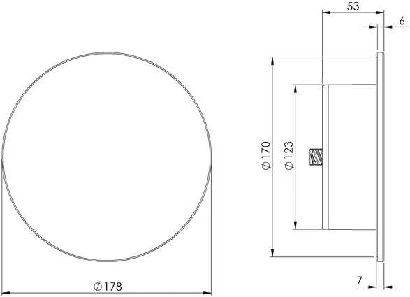 Drėkintuvas „Europlast“ difuzorius 125 mm universalus Baltas PLASTIKAS