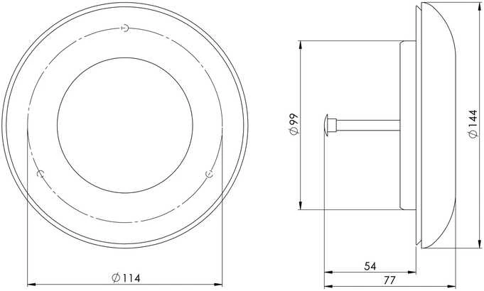 Difuzorius EUROPLAST KD100, D100