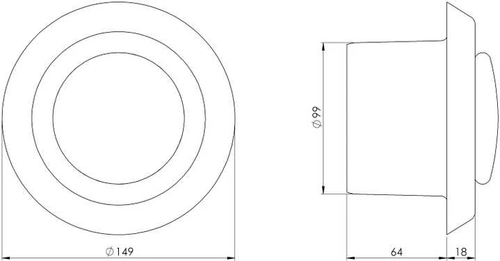 Difuzorius EUROPLAST VD100, D100