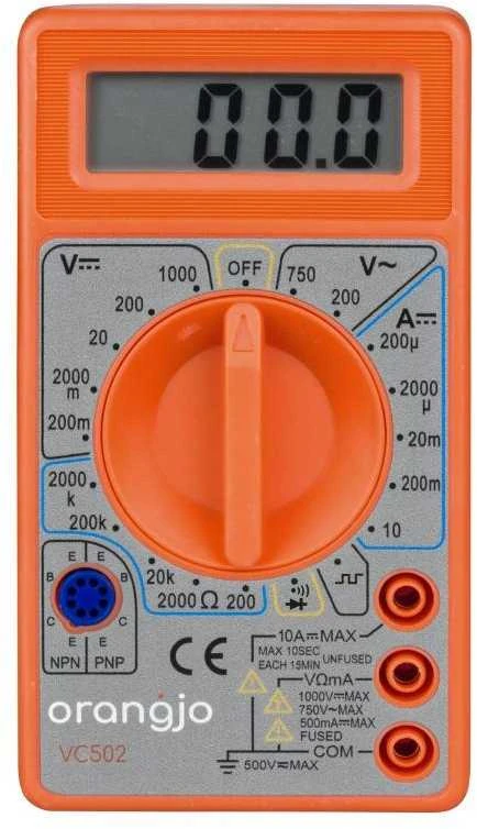 Nežinomas Universalus multimetras Orangjo VC502