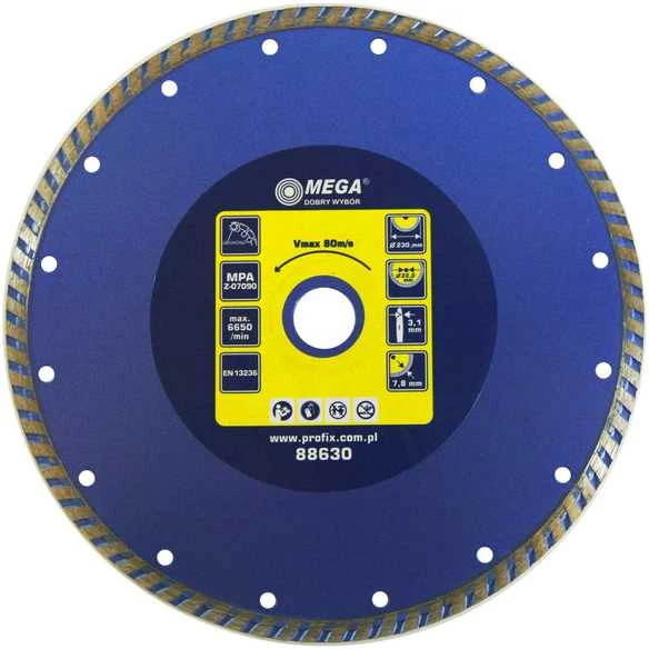 Deimantinis diskas BTR Mega 230x22mm turbo