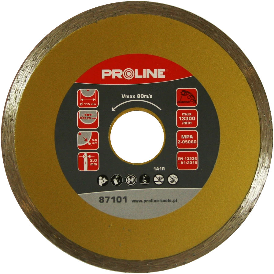 Proline Tarcza Pilnas deimantinis diskas (kiet. pumpuras) 125 * 2,2 * 5,0 * 22,23 prolino