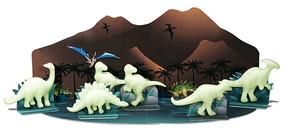 Tamsoje šviečiantys dinozaurai 4M Glow Dinosaur