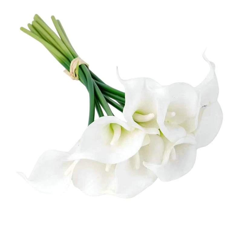 Dirbtinės gėlės. kalijos Domoletti. balta. 32 cm 9vnt