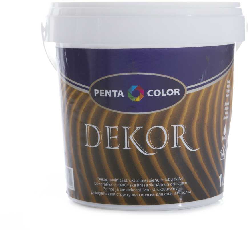 Dispersiniai faktūriniai dažai Pentacolor Decor, balta sp., 1 l