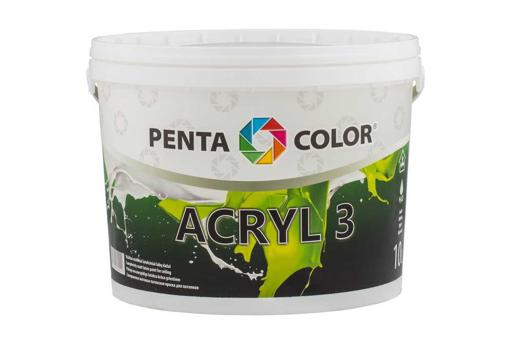 Dispersiniai dažai Pentacolor Acryl 3, balta sp., 10 l