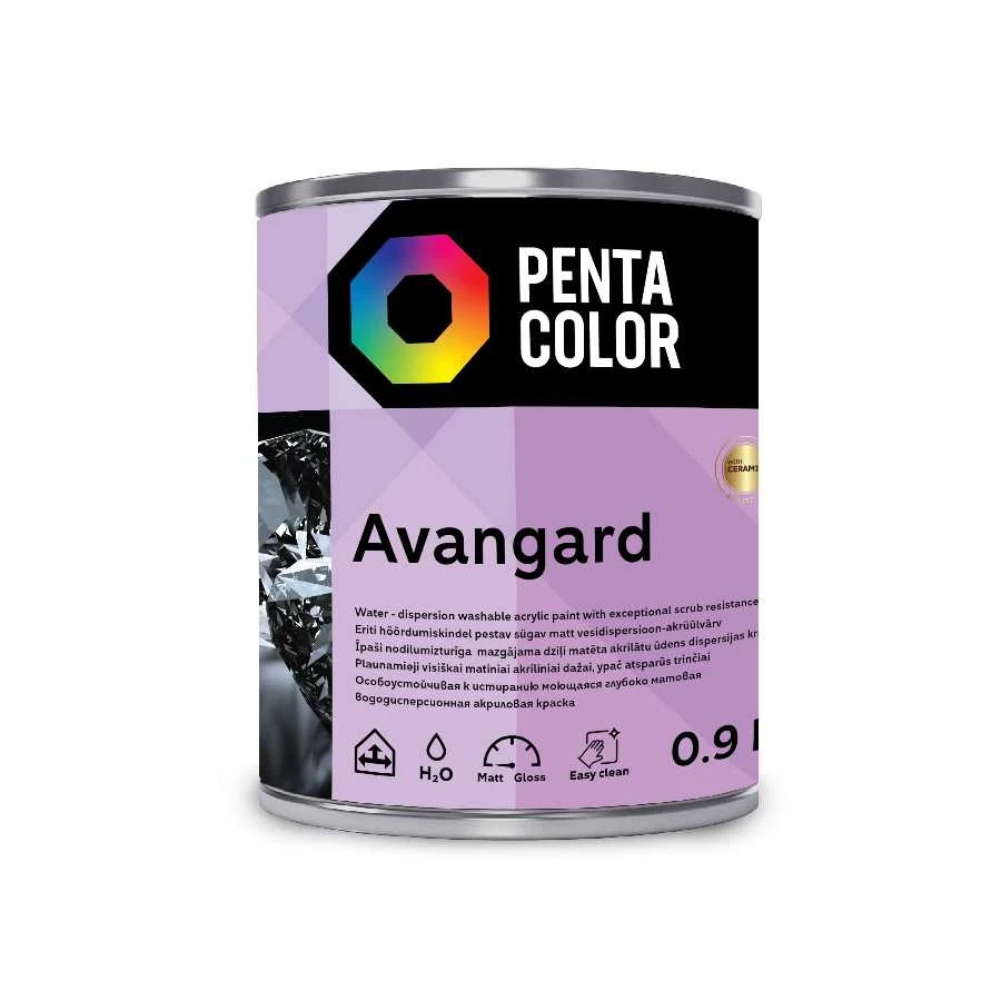 Dispersiniai dažai Pentacolor Avangard, balta sp., 0.9 l