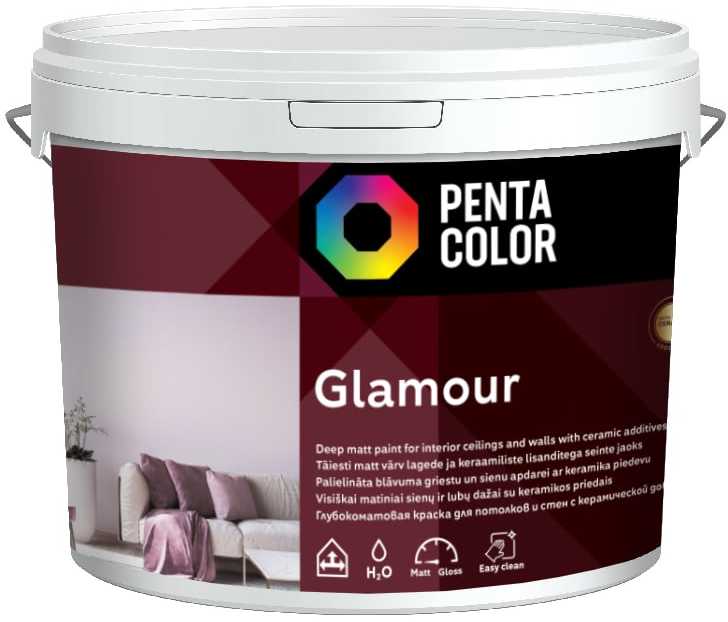 Dispersiniai dažai Pentacolor Glamour, balta sp., 10 l