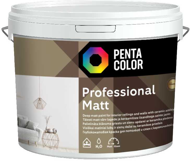 Dispersiniai dažai Pentacolor Professional Mat. balti. 3 l