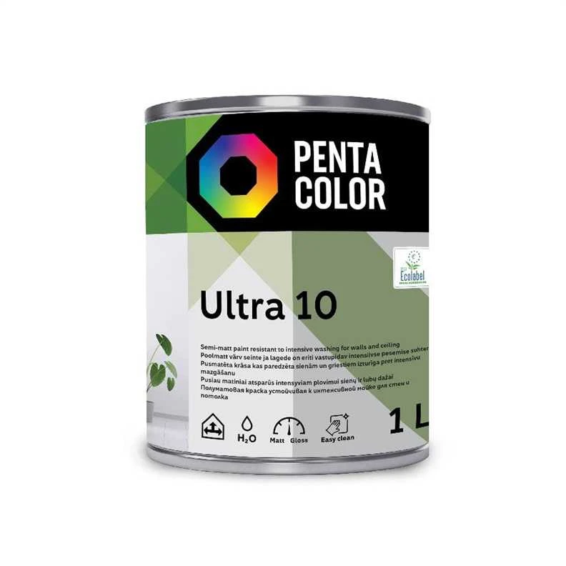 Dispersiniai dažai Pentacolor Ultra 10. balti 1 l