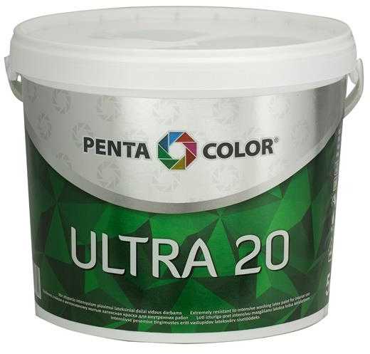 Dispersiniai dažai Pentacolor Ultra 20, balta sp., 5 l