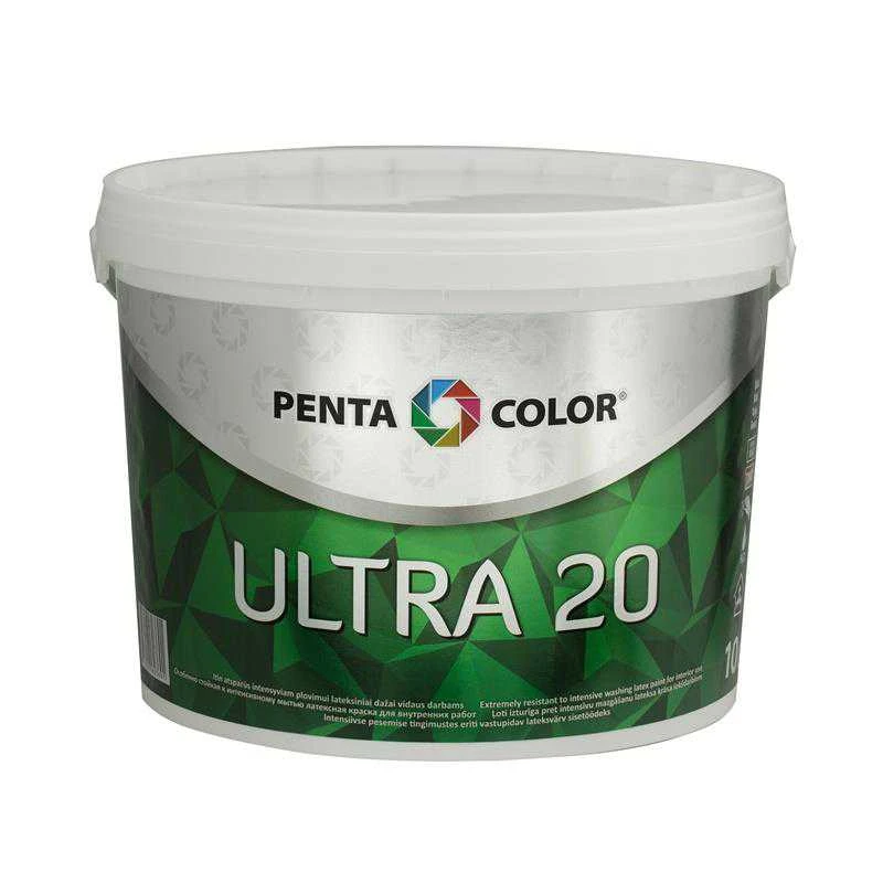 Dispersiniai dažai Pentacolor Ultra 20, balta sp., 10 l