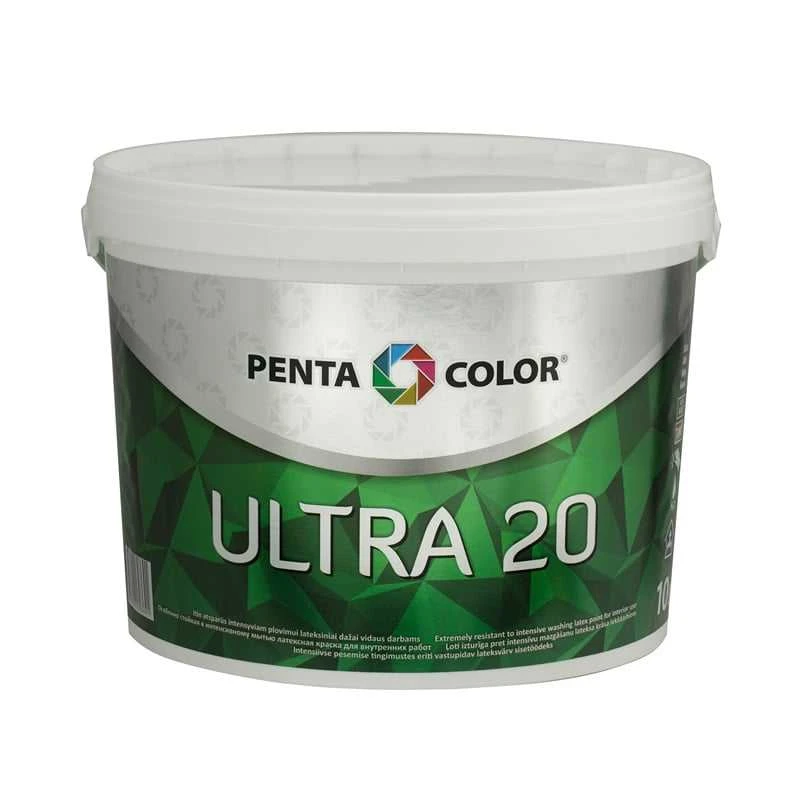 Dispersiniai dažai Pentacolor Ultra 20, balta sp., 10 l