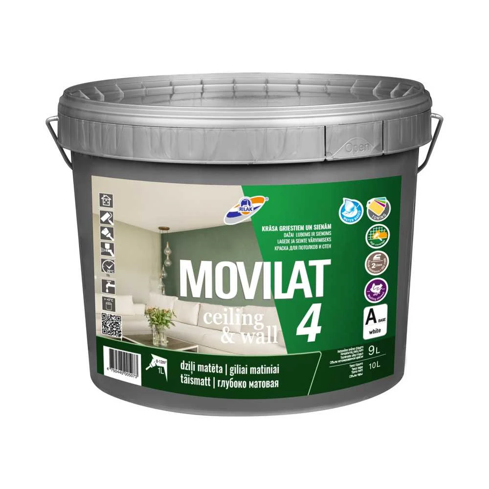 Rilak Movilat-4 9L giliai matiniai vandens pagrindo dažai