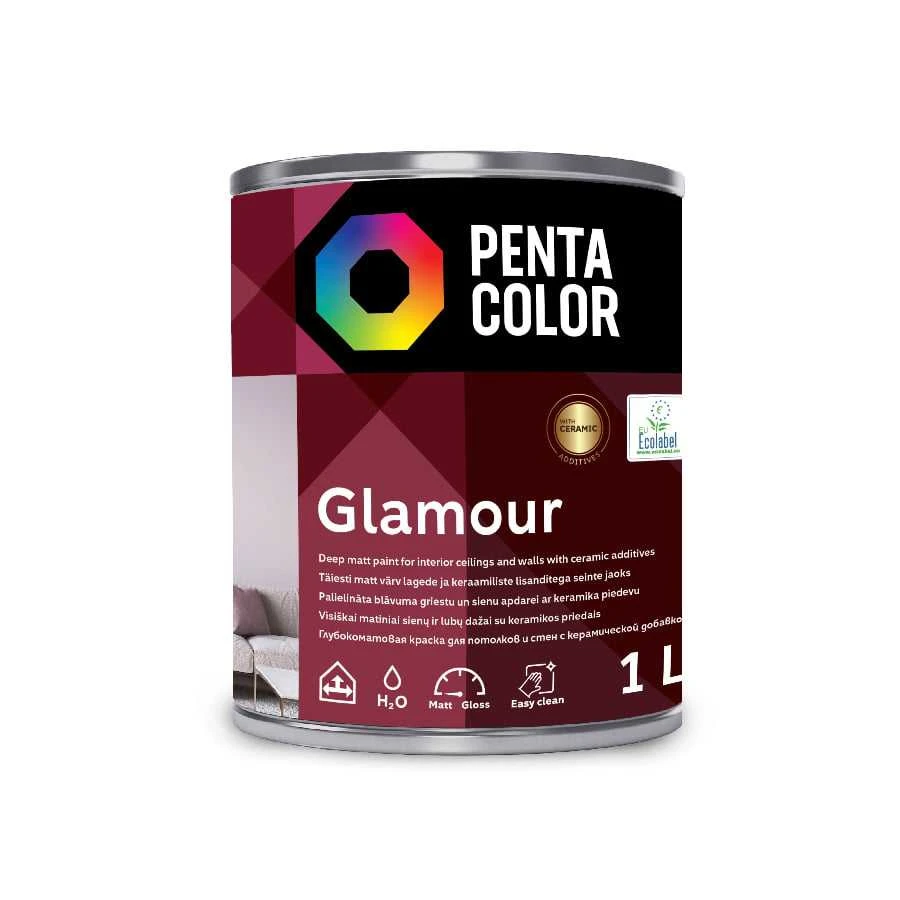 Dispersiniai dažai Pentacolor Glamour, balti, 1 l