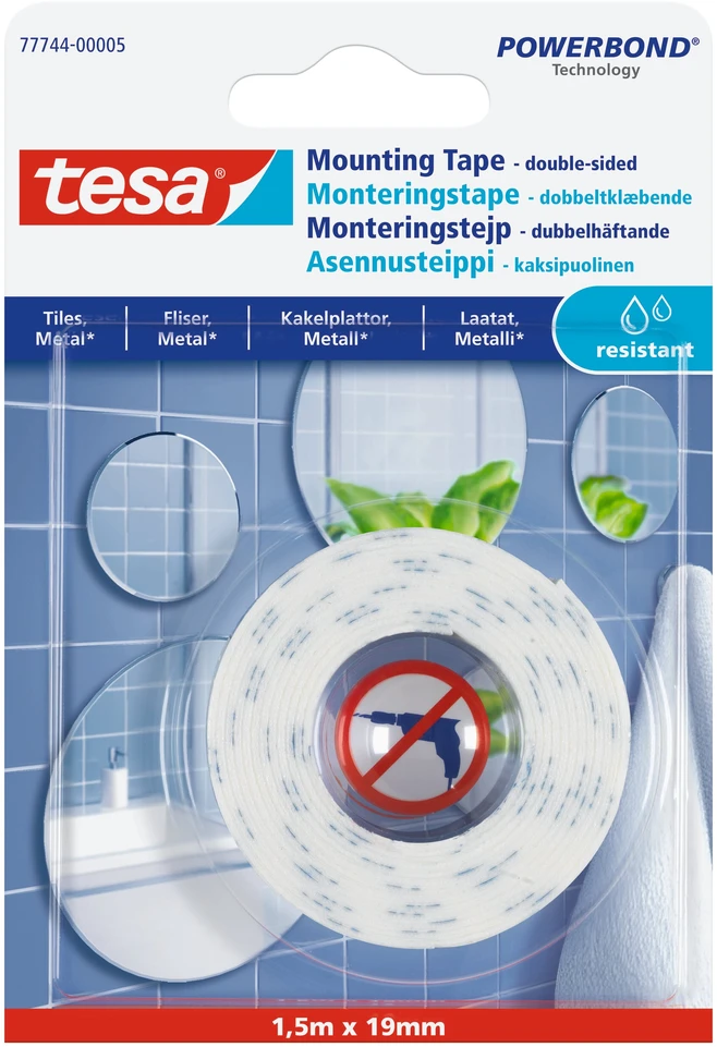 Dvipusė lipni juosta Tesa tesa, balta
