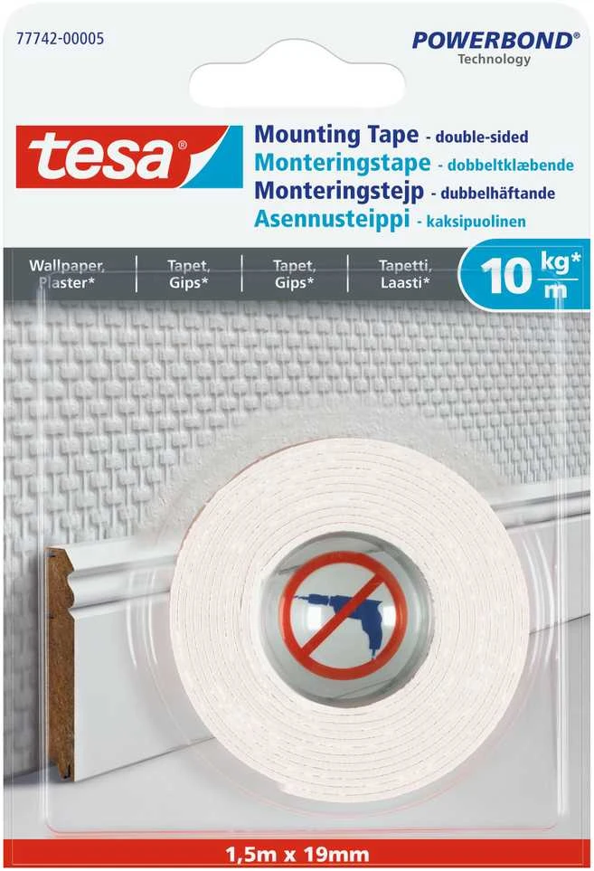 Dvipusė lipni juosta Tesa tesa, balta