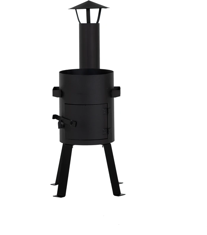 Dm_Grill Kazan Mangal Krosnelė su kaminu 8L kazanui (2 mm plienas, 300 mm skersmuo)