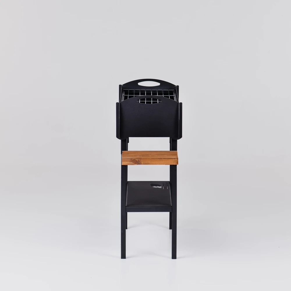 Dm_Grill Bbq Expert Šašlykinė 730x30x85 cm, su lentynomis, metalo storis 3mm