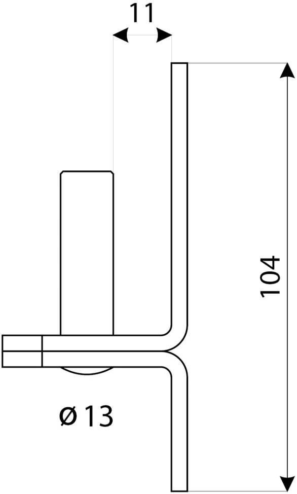 DMX Vyrių kaištis C 13mm Žalvario