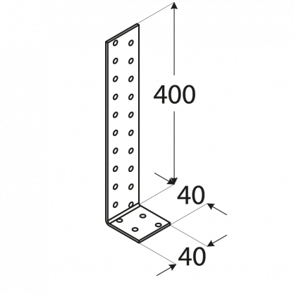 DMX Kampas KK3 400x40x40x2mm platus