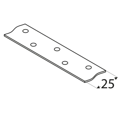 DMX Montāžas lenta TM1/25 25x1.5mm šaura 1m