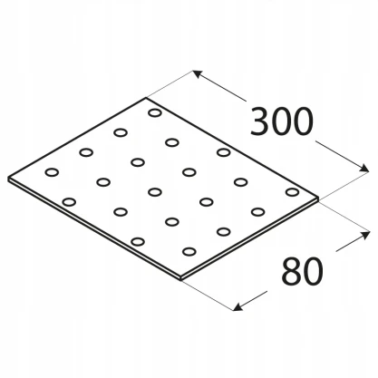 DMX Montavimo plokštelė, 300 x 80 x 2 mm