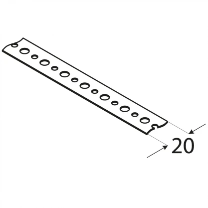 DMX Montāžas lenta TM5/25 20x0.9mm šaura 1m