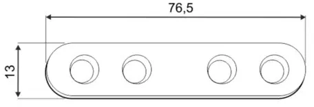 DMX Plokščias jungiklis FLW80 77x13x2 mm