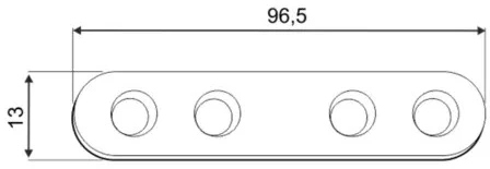 DMX Plakanais savienotājs FLW100 96,5x13x2,0 mm (iep. 4 gab.)