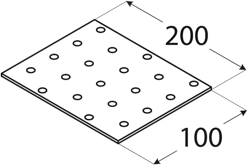 DMX Plokštė PP12 200x100x2mm montavimo plati