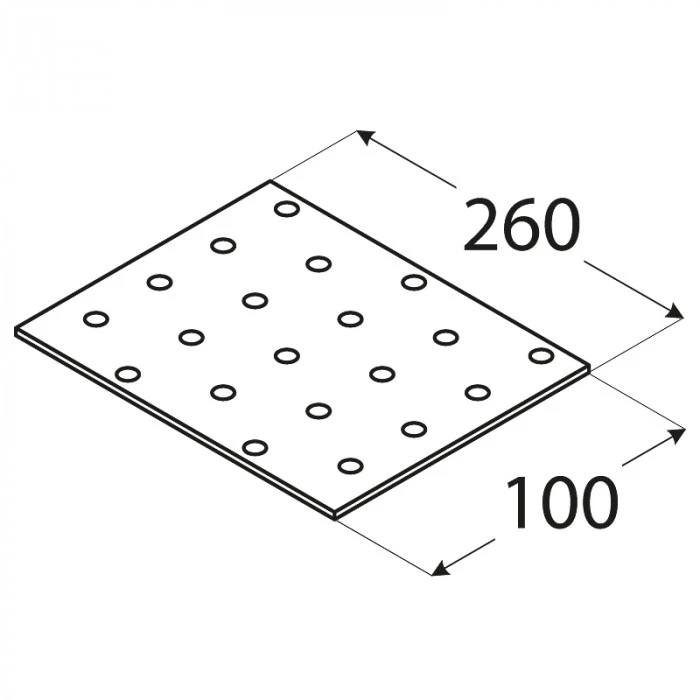 DMX Montavimo plokštė PP14 260x100x2mm