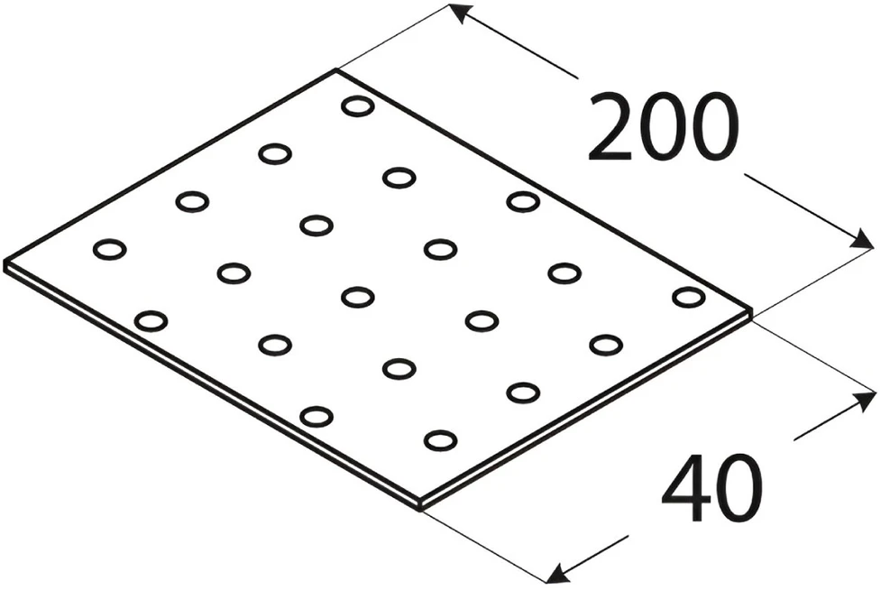 DMX Plokštelė PP28 40x200x2mm montavimo plati