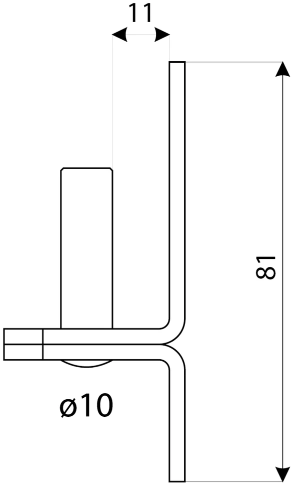 DMX Vyrių kaištis C 10mm x 11mm plieno