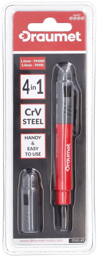 Mini atsuktuvas Draumet 4 Viename CrV, 4 antgaliai