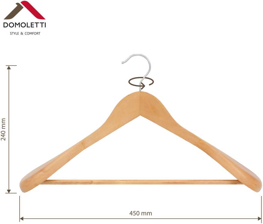 Domoletti WOODEN COAT HANGER LSD001 NATURAL