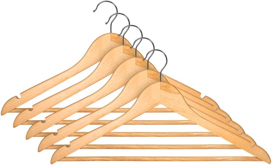 Domoletti WOODEN HANGER LSN001-A 5 PCS