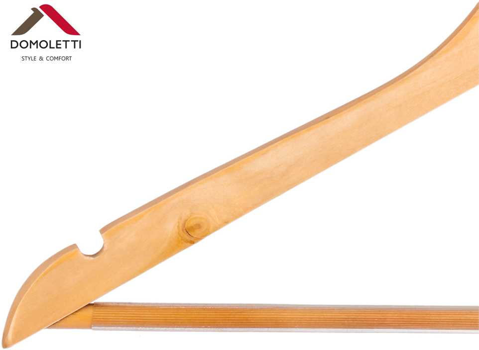 Domoletti WOODEN HANGER LSN001-B NATURAL 3 PCS