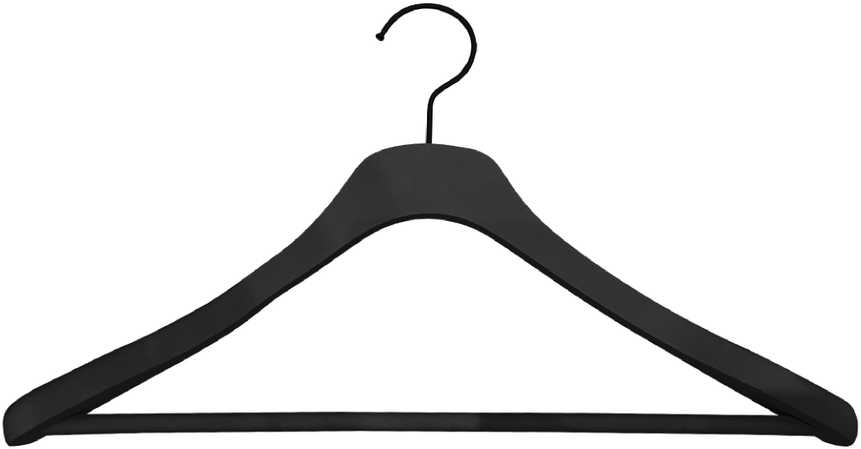 Domoletti RUBBER COATED HANGER LSN007 Juodas