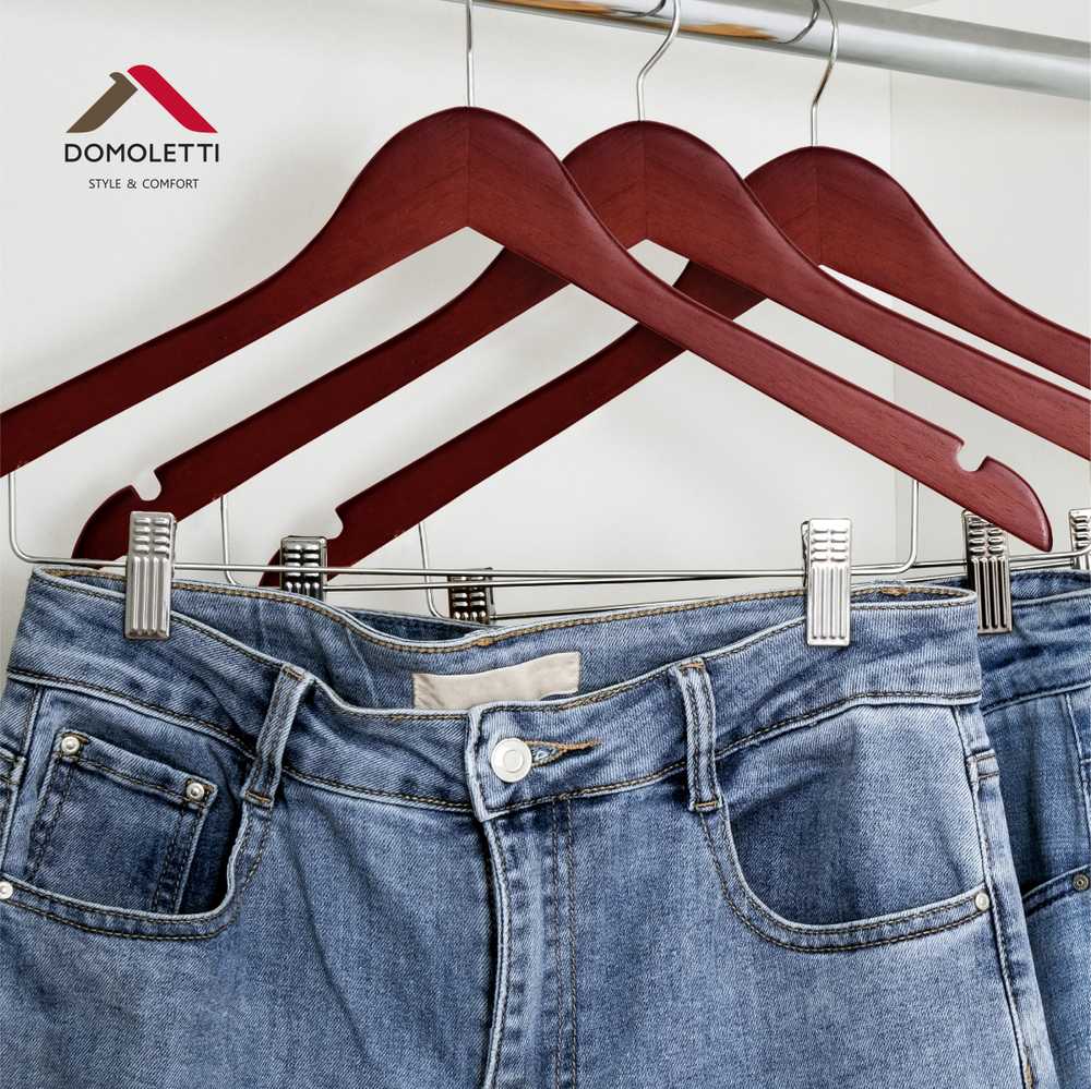 Domoletti WOODEN HANGER LSN015-A DARK WOOD 2 PCS