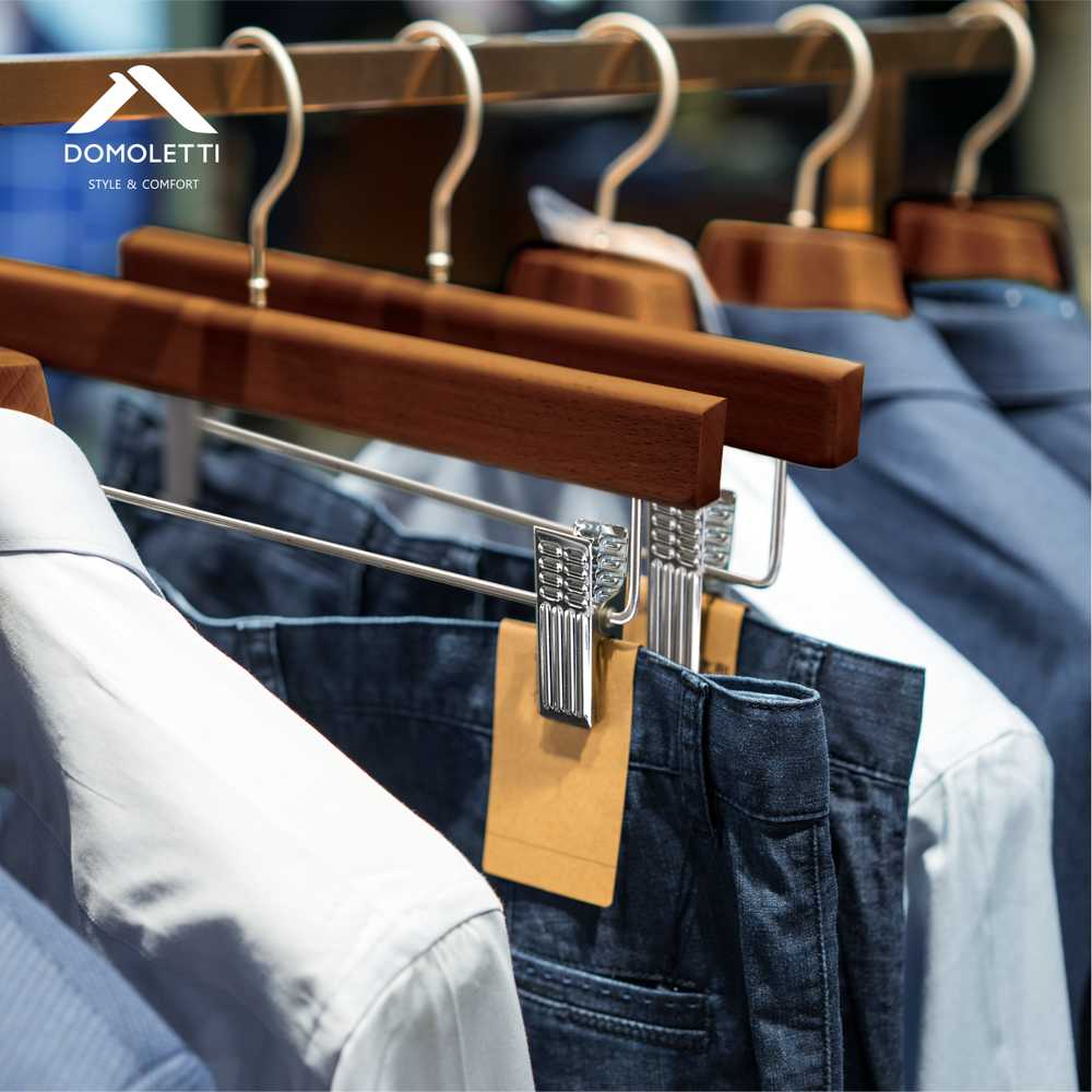 Domoletti WOODEN PANTS HANGER LST017 DARK 2PCS