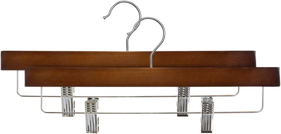 Domoletti WOODEN PANTS HANGER LST017 DARK 2PCS