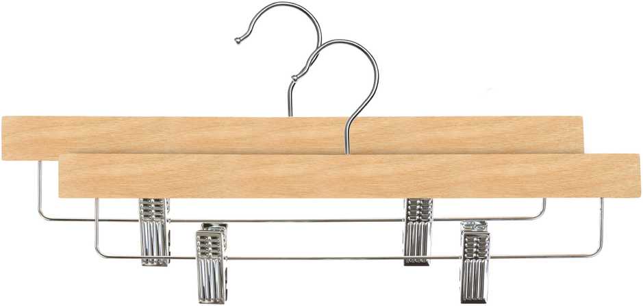 Domoletti WOODEN PANTS HANGER LST017 NATURAL 2PCS