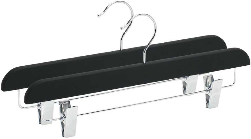 Domoletti RUBBER COATED HANGER LSR023 Juodas 2 PCS
