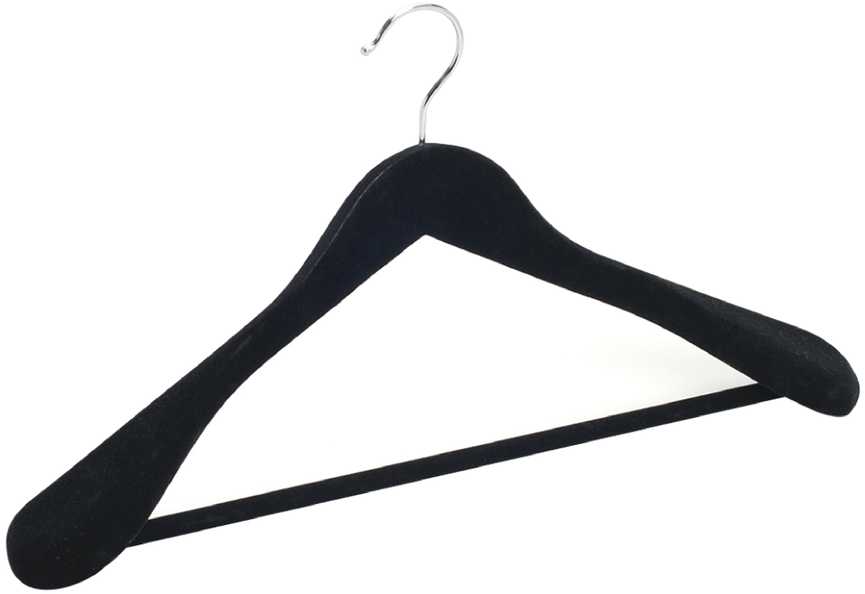 Domoletti VELVET COAT HANGER LSV031 Juodas