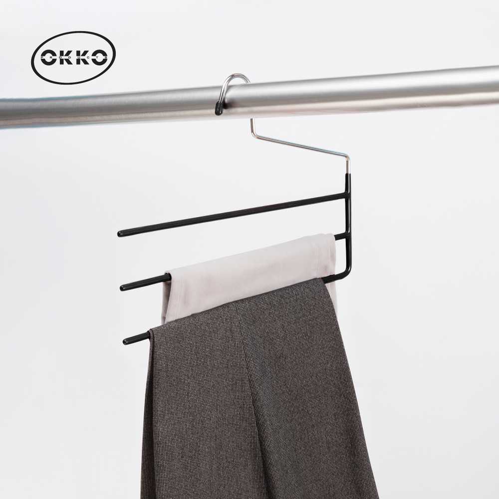 Okko Goclever PVC DIPPED PANT HANGER LS16BTF Juodas